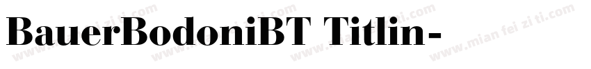BauerBodoniBT Titlin字体转换